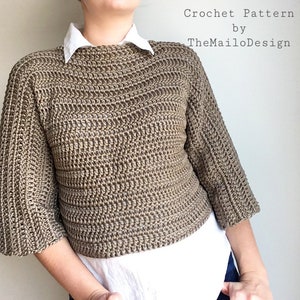 Crochet Sweater Pattern Anna Sweater image 1