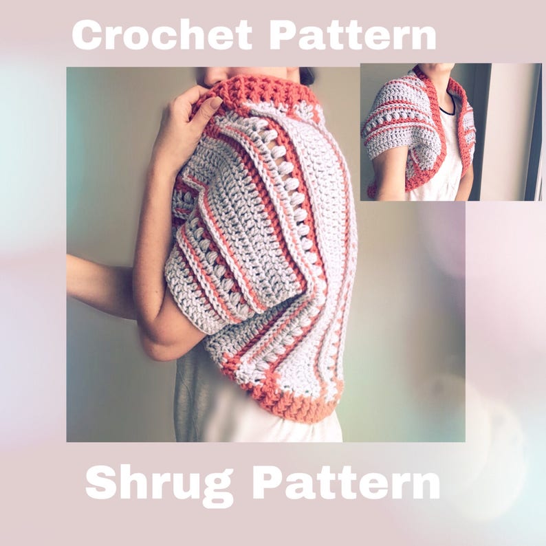 Crochet Pattern Tunnels Sweater Shrug image 1