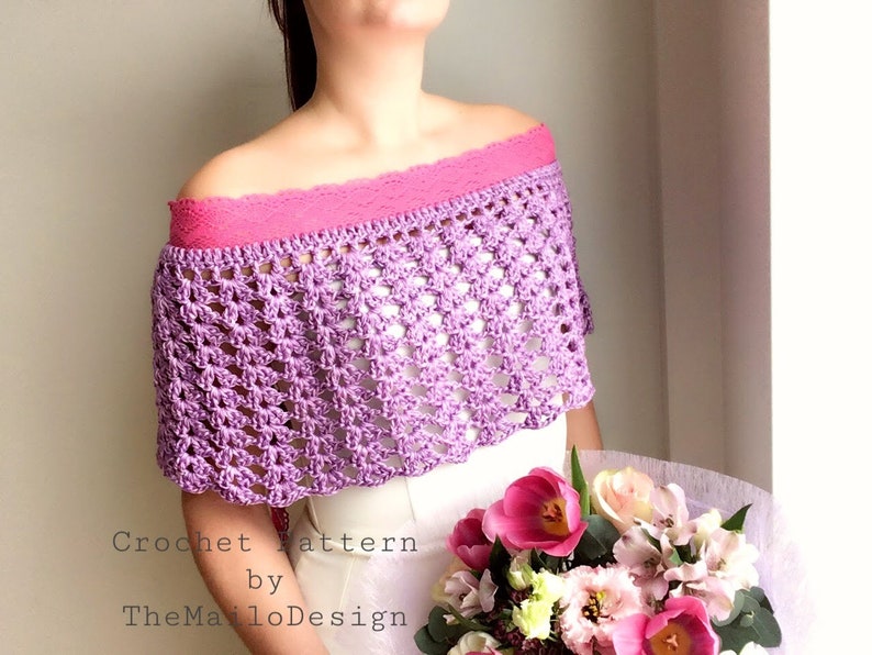 Crochet Wedding Pattern Flamingo Cape image 3