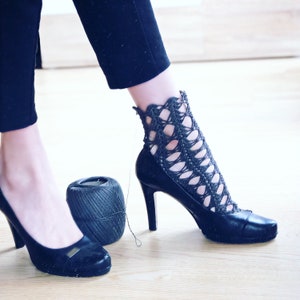 Crochet PATTERN for socks - Cobweb Lace Socks