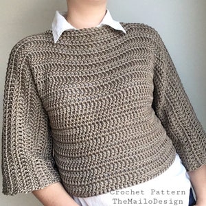 Crochet Sweater Pattern Anna Sweater image 2
