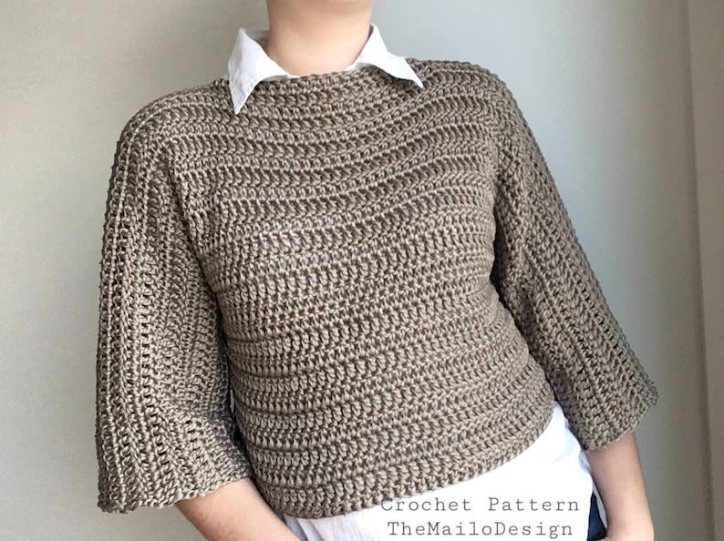 Crochet Sweater Pattern Anna Sweater image 2