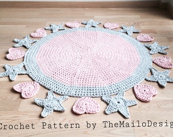 Crochet Rug Pattern  - Valentine Rug