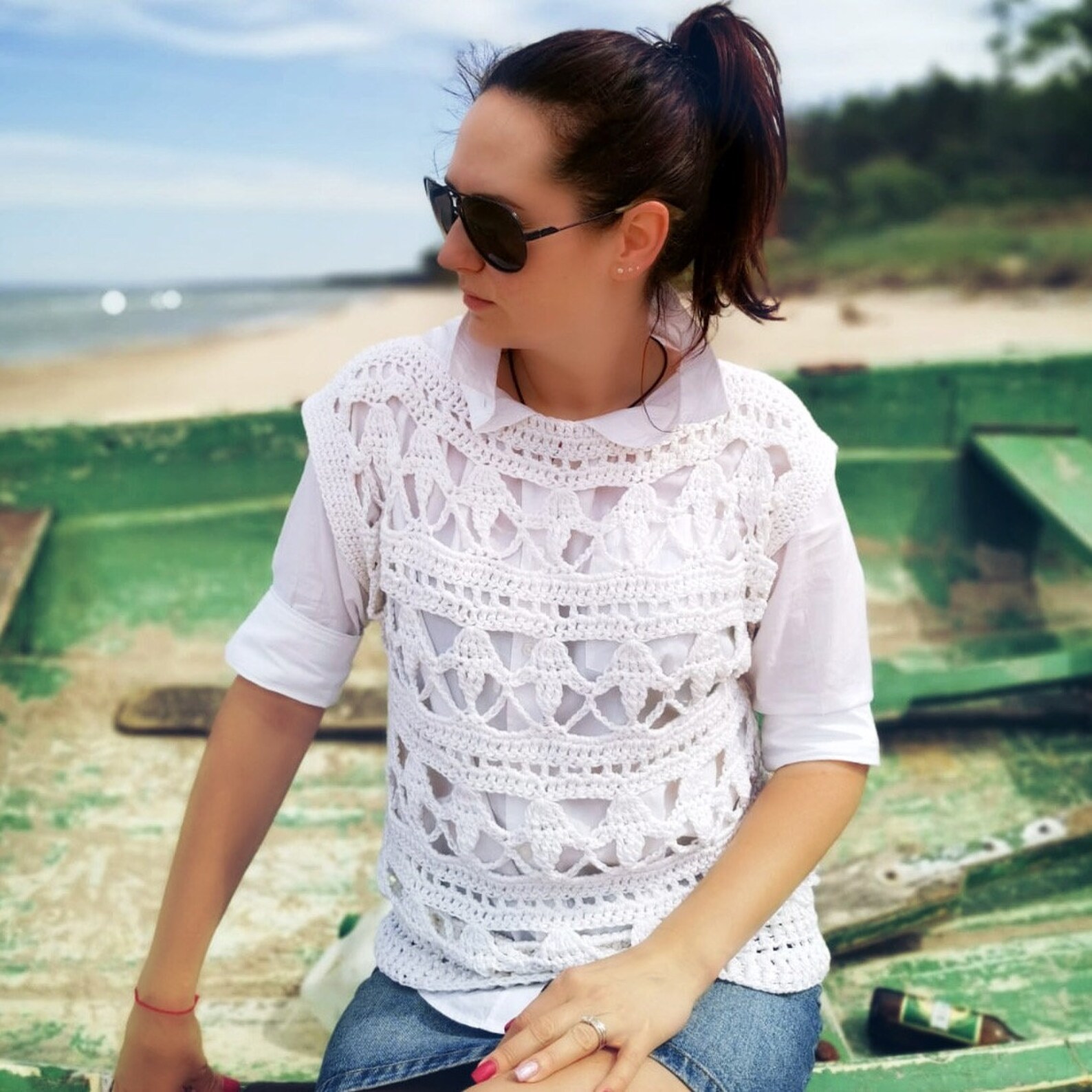 Ortensia Crochet Top main image 1