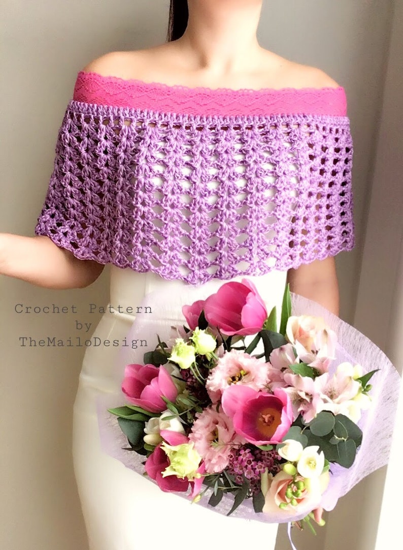 Crochet Wedding Pattern Flamingo Cape image 1