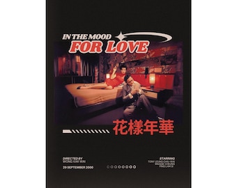 In the Mood for Love Movie Poster, Wong Kar Wai Film, Gift for Film Lovers, Vintage Style Home Art