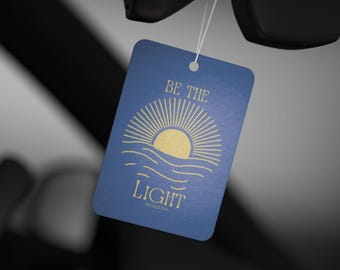 Car Air Freshener Be The Light, Black Hanging Scented Air Freshener, Multiple Scents
