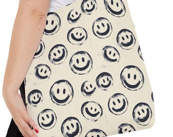 Smiley Faces Tote Bag | All-Over Print