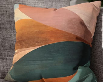 Abstract Brushstroke Leaf Pattern Pillowcase | Modern Decorative Pillow 316
