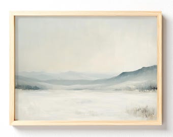 Misty Mountain Landscape Poster | Matte Horizontal Wall Art, unframed 616