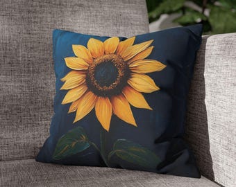 Sunflower Illustration Pillowcase | Square Pillowcase 297