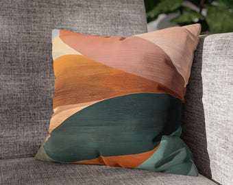 Abstract Brushstroke Leaf Pattern Pillowcase | Modern Decorative Pillow 316