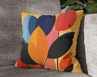 Abstract Colorful Leaves Pillowcase | Spun Polyester Square Pillowcase 319
