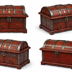 Antique Style Wooden Jewelry Box Plan | DIY Treasure Chest Design | Vintage Storage Box Blueprint | Handmade Wood Craft Plan