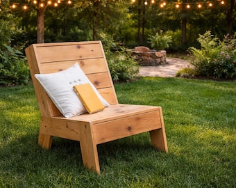 Outdoor Lounge Chair Woodworking Plans | DIY Patio Chair | Easy Beginner Project | Wooden Garden Chair | Digital PDF Download