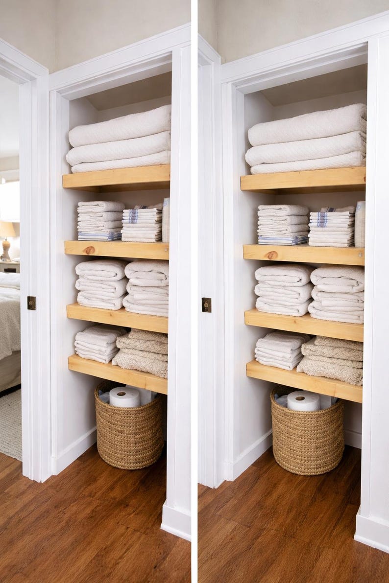 DIY Closet Shelves Plans Plywood Linen Storage Shelving PDF Built in ...