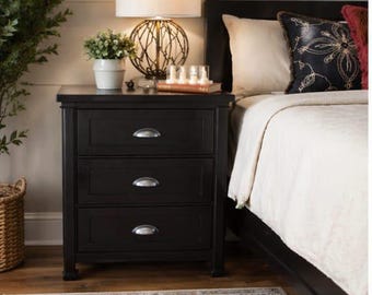 DIY Nightstand Plans | 3 Drawer Bedside Table Wood Plan | Modern Wooden Nightstand DIY | Beginner Woodworking Project | Digital Download
