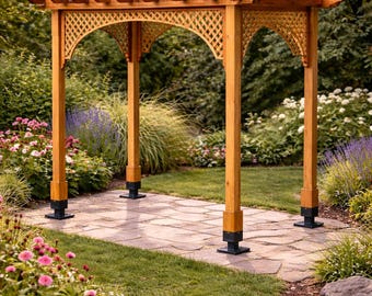 Arbor with Lattice Plan PDF | DIY Garden Arbor Woodworking Plans | Outdoor Pergola Trellis Design | Instant Digital Download