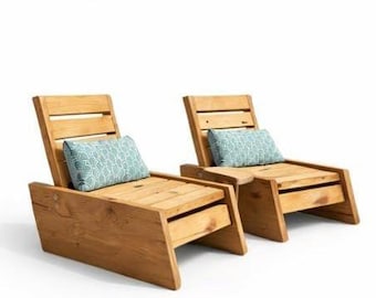 Modern Deck Chair Plans | DIY Outdoor Chair Woodworking Plans | Patio Lounge Chair PDF