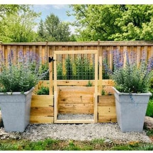 DIY Raised Garden Bed Plans – Easy Wooden Garden Box with Gate – Outdoor Vegetable Planter PDF Guide – Beginner Friendly Woodworking Project