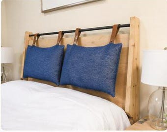 Wall Mounted King Headboard | Modern Wood, Cushion Bar, DIY Bed Backboard, Farmhouse Style
