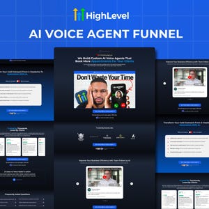 GoHighLevel Voice Agent Funnel Template | GHL SaaS Agency Funnel | Voice Agent VSL Landing Page | Done-For-You Agency Snapshot