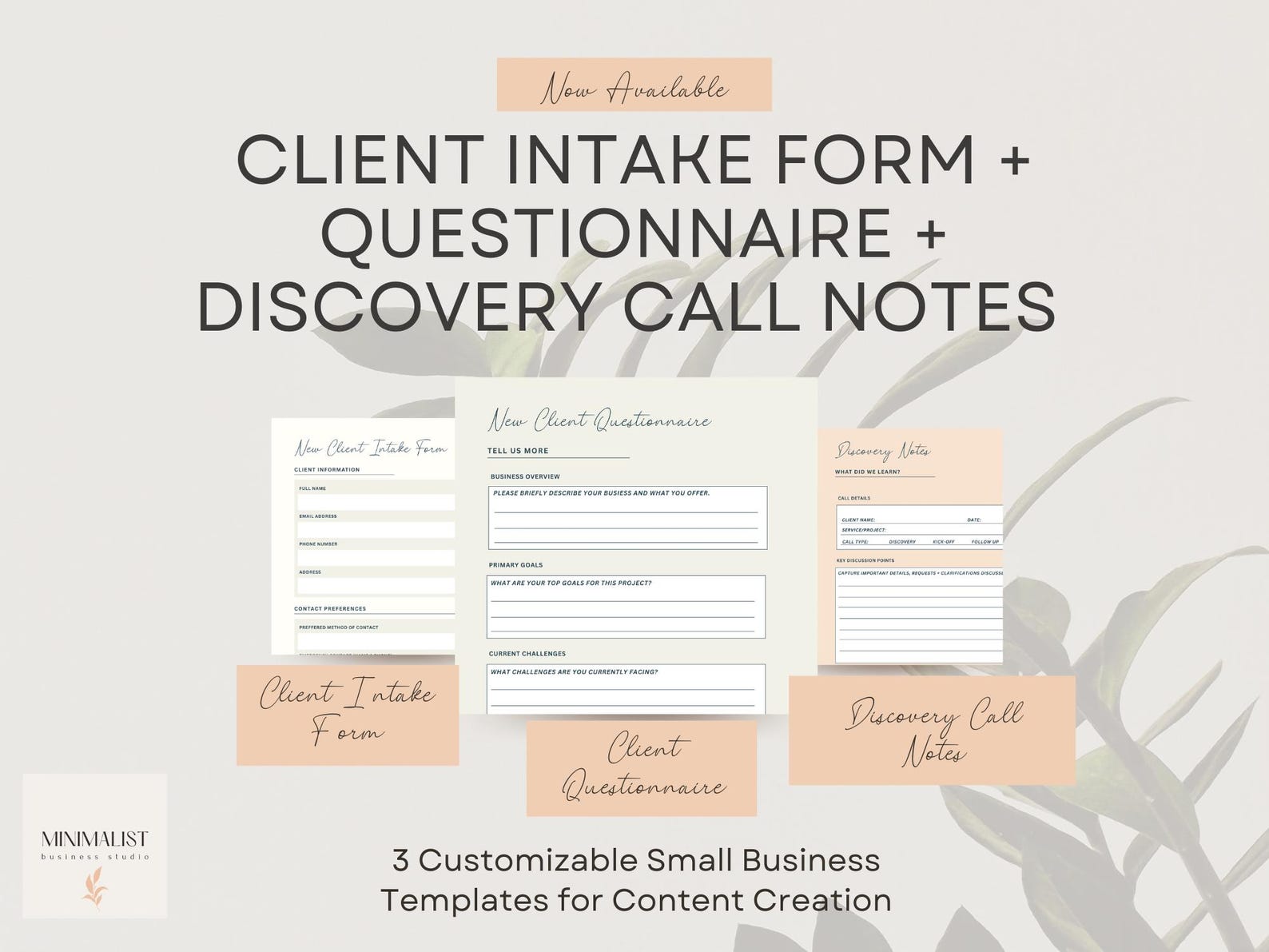 Client Intake Form Canva Template | Client Questionnaire & Discovery ...