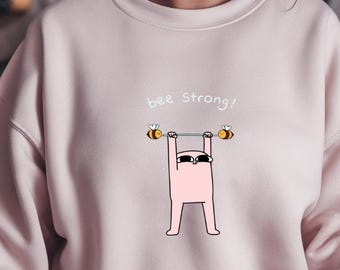 Cartoon Workout T-Shirt, Fitness Graphic Tee, Gym Lover Gift