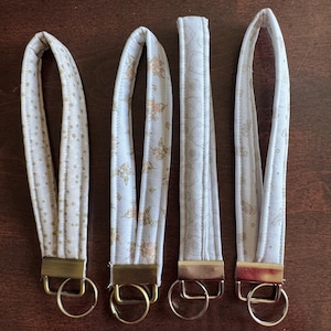 Fabric Wristlet Keychains - Single fabric - Thin