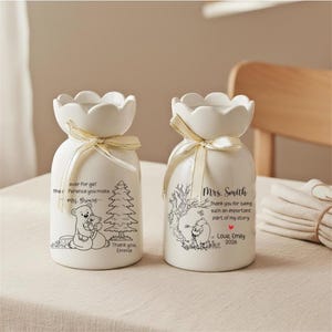 Jarrón de flores personalizado de agradecimiento para profesores, Nunca olvides la diferencia que marcas, Regalo de agradecimiento para profesores, Regalos personalizados de jubilación para profesores
