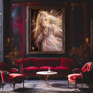 Shattered Glass Goddess and White Horse Art – The First Shatter, Age of Light Within (Digital Download) image 2