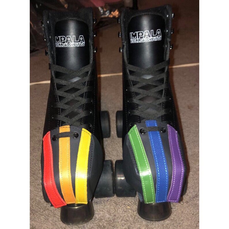 STRIPES Quad Roller Skates Toe Guards in Leather Etsy