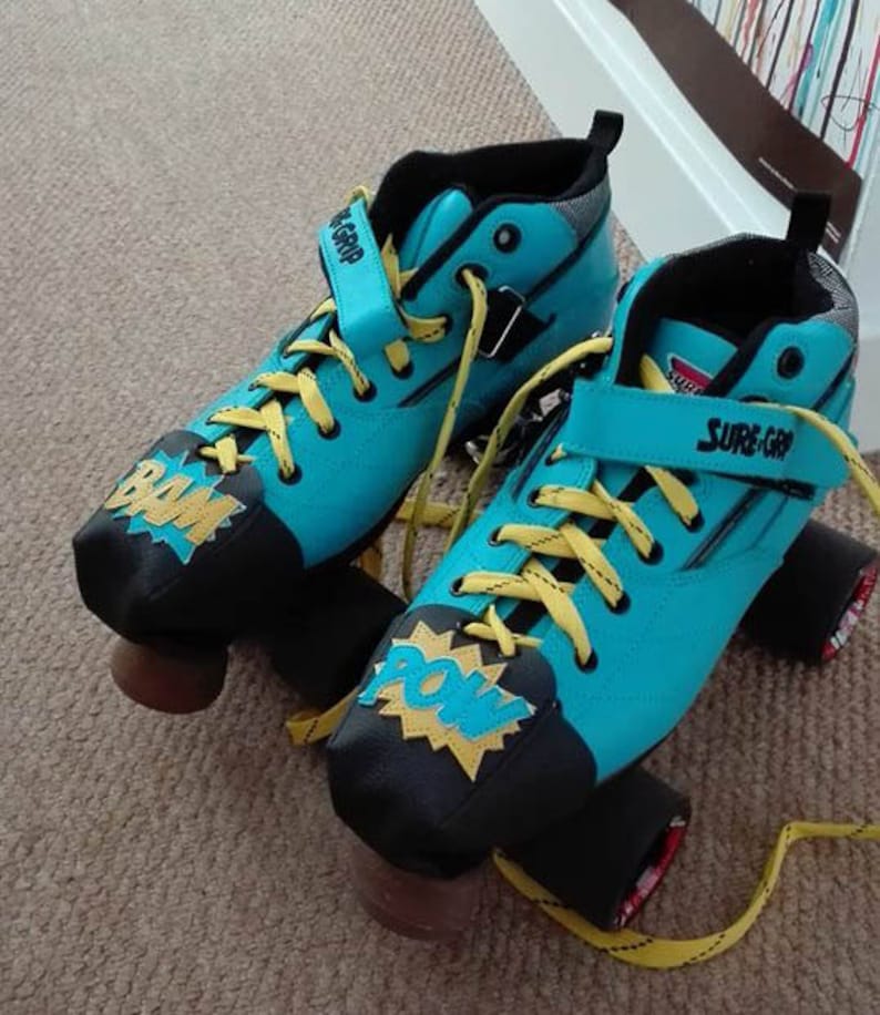 POW and BAM Quad Roller Skates Toe Guards in Leather Etsy