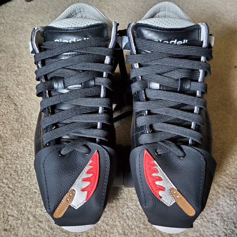 Bloody WEAPONS Quad Roller Skates Toe Guards in Leather Etsy