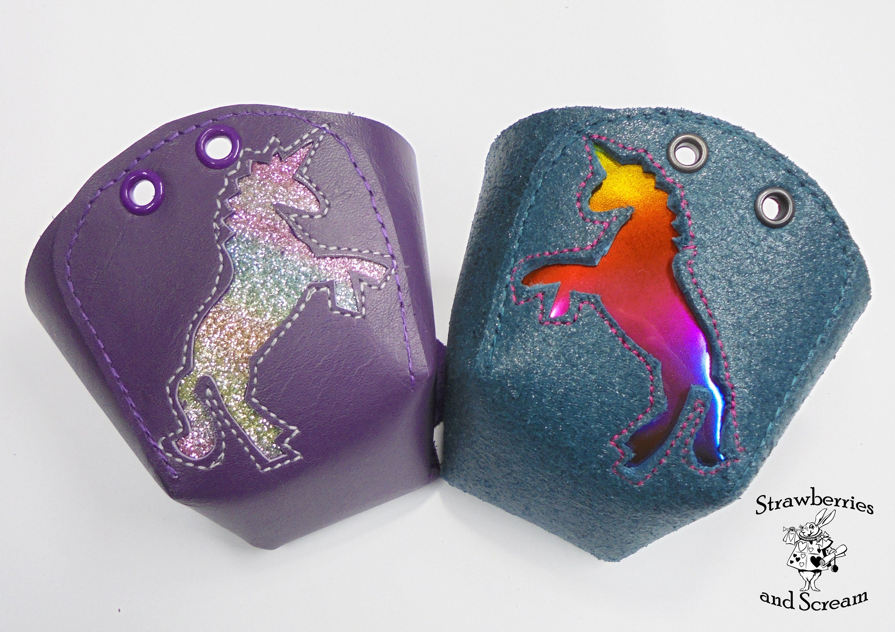UNICORNS Natural Leather Roller Derby Skate Toe Guards with Etsy