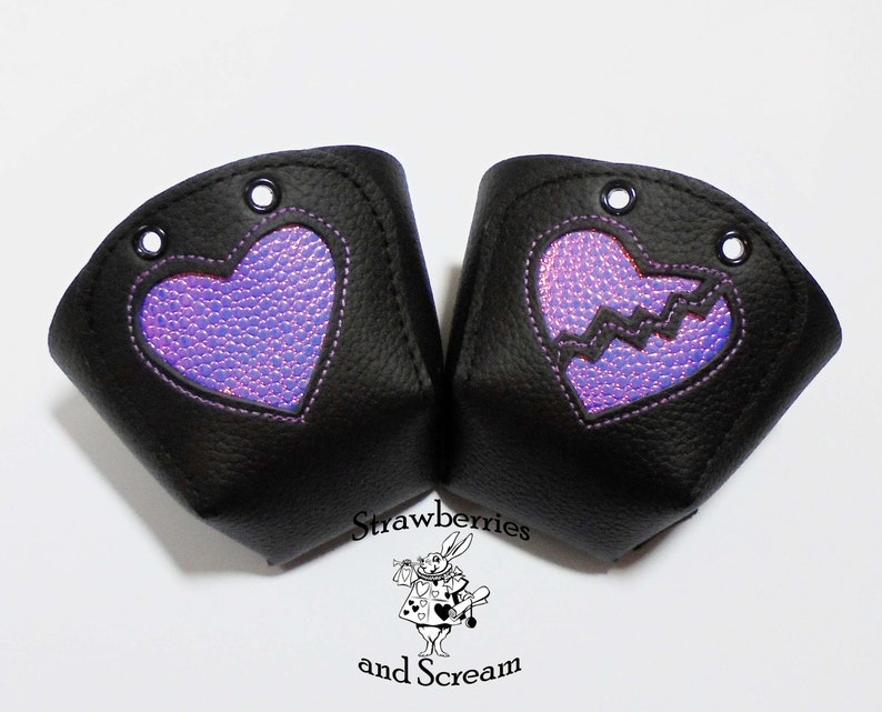 HEARTS Quad Roller Skates Toe Guards in Leather Etsy