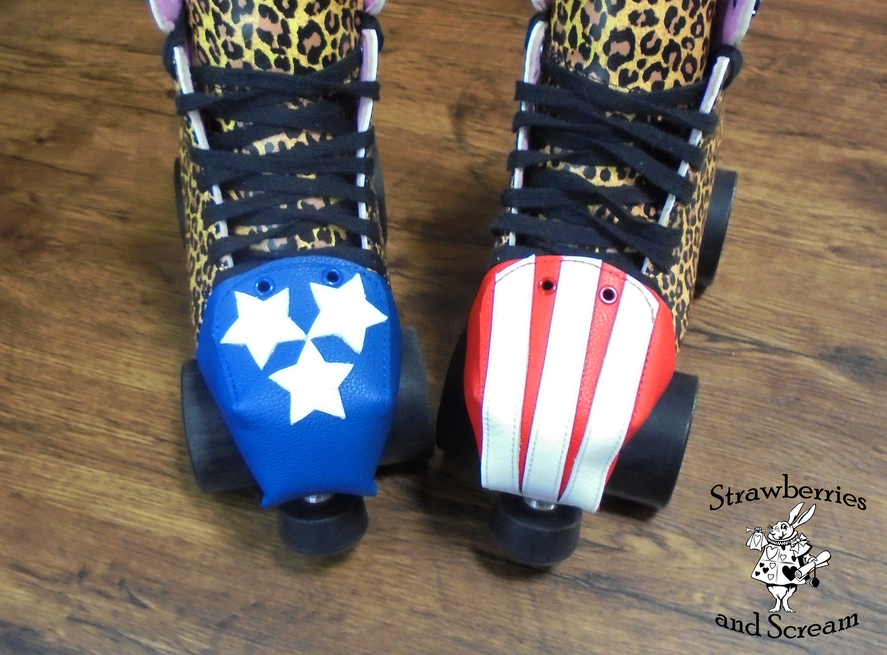 The FLAGS Leather Roller Derby Skate Toe Guards Inspired by Etsy