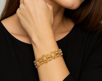 Handmade Sterling Silber Armband: Elegantes Statement Schmuck Geschenk