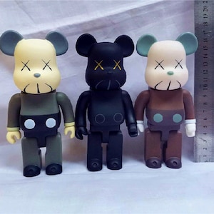Designer Bear Art Figures | Collectible Vinyl Bear Toy | Modern Room Decor | Trendy Display Figure