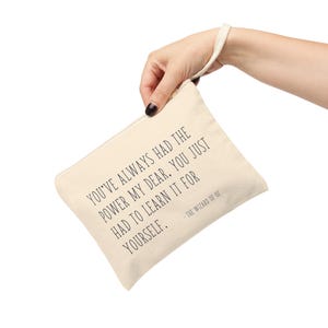 Glinda Quote Pouch Wizard of Oz Eco Cotton Makeup Bag, Empowerment Gift for Teen Girl Christmas, Travel Bag Accessory Holder, Gift for Her image 3