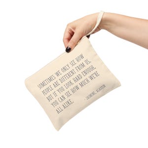 Inspirational Aladdin Jasmine Quote Gift - Everyday Carry Bag, Cute Pencil Case, Makeup Bag, Motivational Purse for Her, Gift for Teacher image 3