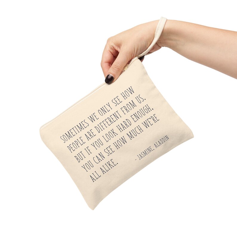 Inspirational Aladdin Jasmine Quote Gift - Everyday Carry Bag, Cute Pencil Case, Makeup Bag, Motivational Purse for Her, Gift for Teacher image 3
