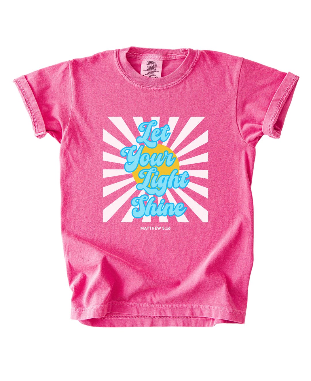 Let Your Light Shine Kids Tshirt. Comfort Colors Youth Unisex Christian ...