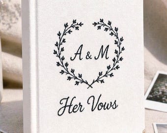 Embroidered Patriotic Floral Bouquet Custom Photo Album, Anniversary Gift Style