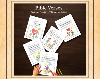Bible Verse Tracing Worksheets: 5 Page Christian Homeschool Handwriting Practice (PDF)