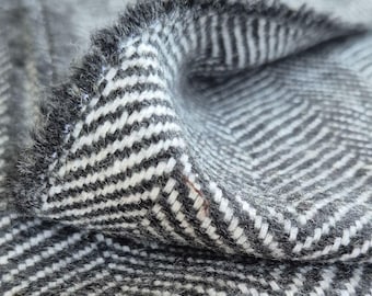 Visgraatwolmix per meter: 365 g/m² jas- en jackstof