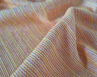 Multicolor Cotton Armure Fabric, Textured Woven Material (155 GSM)