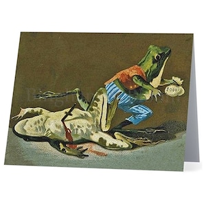 Vile Victorian Any Occasion Blank Card - Choose from 13 Strange Designs - 5.5&quot; x 4.25&quot; - Single Card - reproduction vintage imagery