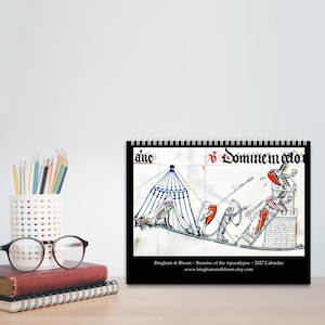 2027 Wall Calendar: Medieval Bunnies of the Apocalypse Murder Rabbits, 11" x 17" when open image 10