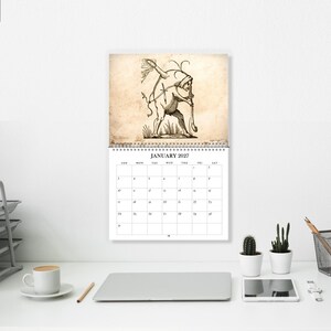 2027 Wall Calendar: 11" x 17" Rabelais Pantagruel Drolatic Dreams Bizarre Surreal Gothic Art immagine 9